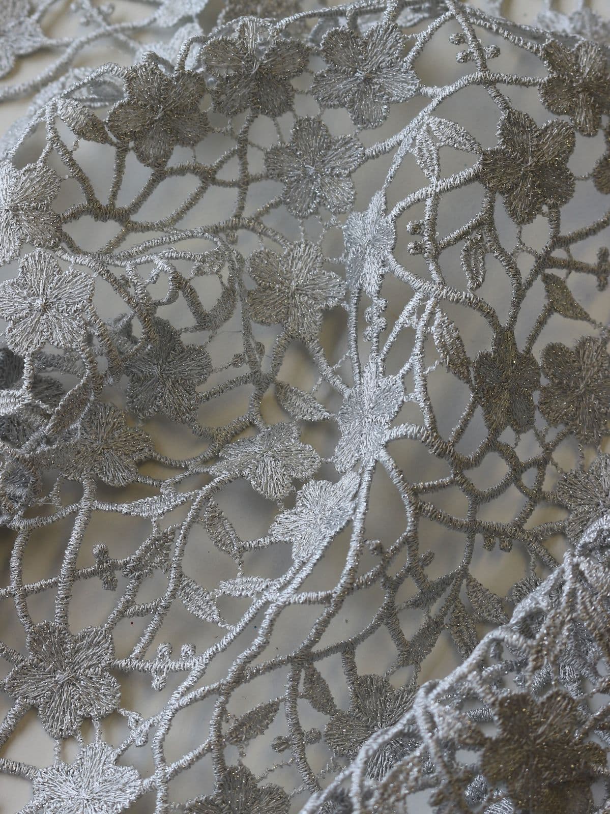 Silver Lace Cloth fabric
