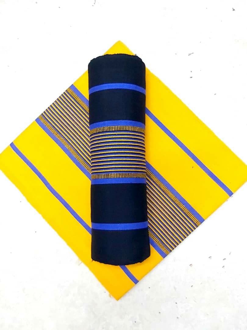 Asoke Yellow and Blue fabric