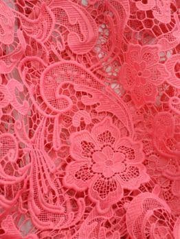 Swiss Voile Lace Coral fabric